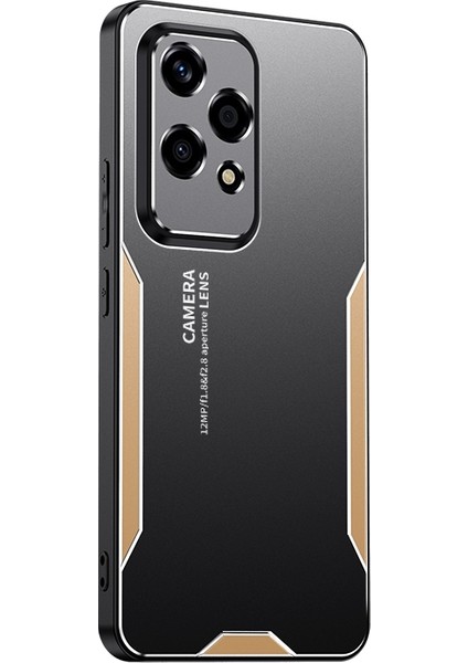Honor 200 Lite Global Gold Için Tpu Hibrit Metal Telefon Kılıfı (Yurt Dışından)
