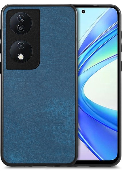 Honor X7B Mavi Vintage Deri Kılıf (Yurt Dışından)