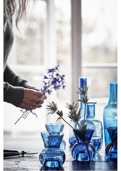 Stockholm 2017 Vazo/tealight Mumluk Mavi 12 cm 00339459