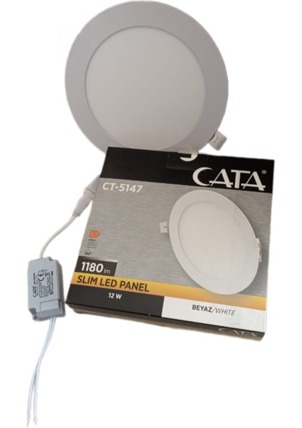 LED Panel Slim 12W Sıva Altı(Beyaz IŞIK)6500K/1180 Lümen