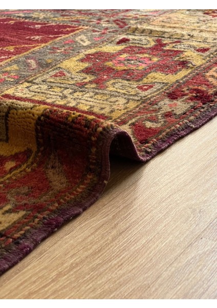 122X218 cm Boho Stili El Dokuma Antik Geleneksel Uşak Yün Halı indirimleri