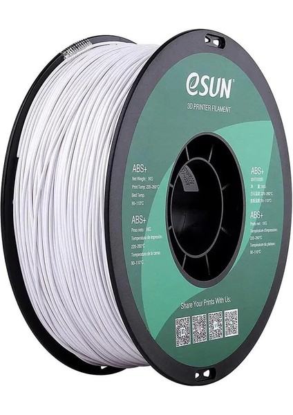 Urhanshop Esun Abs+ Filament Soğuk Beyaz 1,75MM 1kg