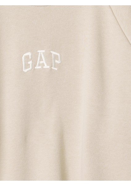 Kadın Bej Vintage Soft Raglan Sweatshirt modelleri
