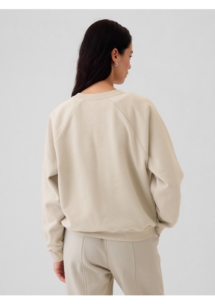 Kadın Bej Vintage Soft Raglan Sweatshirt indirimleri