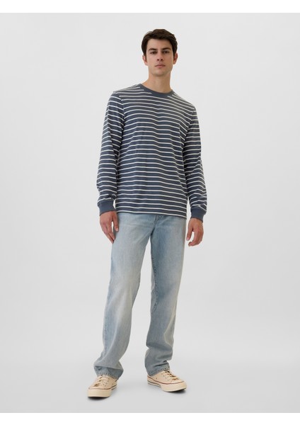 Erkek Koyu Mavi Everyday Soft Çizgili T-Shirt modelleri