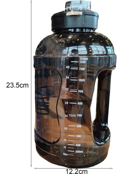 Eternal 1500 ml Su Şişesi Büyük Kapasiteli Sızdırmaz Pp Kamp Sporları Için Matara (Yurt Dışından)