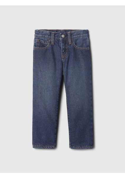 Erkek Bebek Koyu Mavi Straight Cozy Jean Pantolon