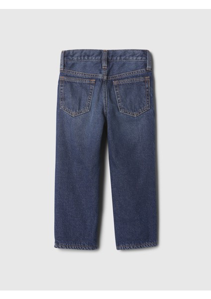 Erkek Bebek Koyu Mavi Straight Cozy Jean Pantolon