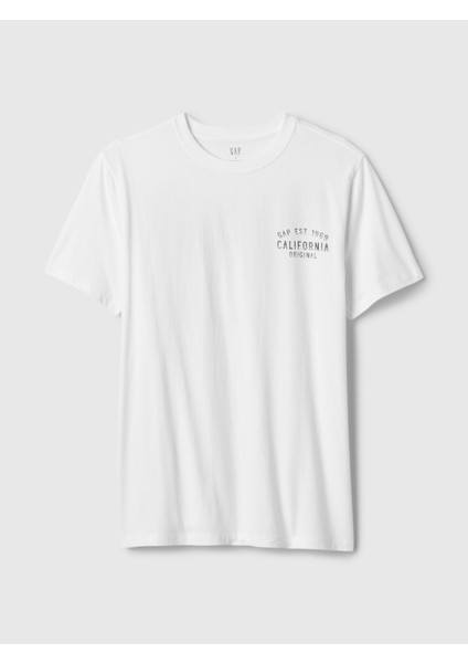 Erkek Beyaz Gap Logo Everyday Soft Grafikli T-Shirt fiyatları