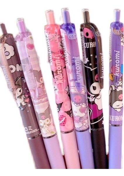 Shenzhen Xin Xin 6 Adet/set 0.5mm Anime Karikatür Baskı Jel Kalem - Mor (Yurt Dışından) fiyatları