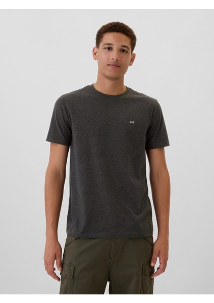 Erkek Siyah Gap Logo Everyday Soft T-Shirt