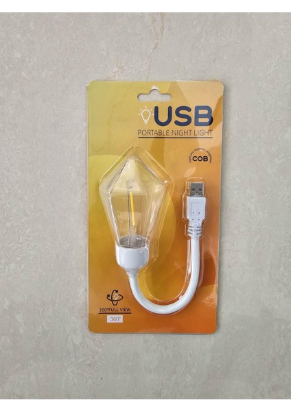 Rustik Ledli Akrobat Masa Lambası USB Girişli Kitap Okuma Lambası - Rustik LED Ampul - Köşegen Ampul