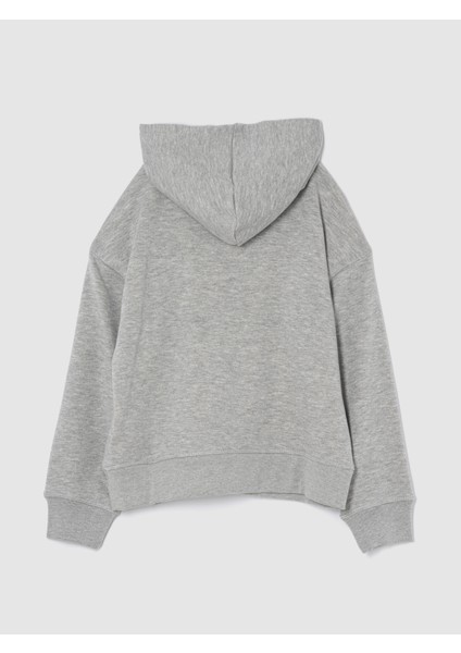 Erkek Çocuk Gri Minecraft Grafikli Fransız Havlu Kumaş Sweatshirt