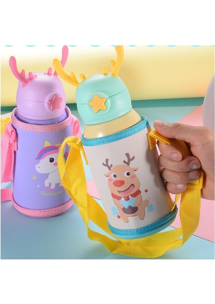 Ruicheng 500 Ml. Paslanmaz Çelik Taşınabilir Yalıtımlı Çocuk Suluklar Mataralar (Yurt Dışından)