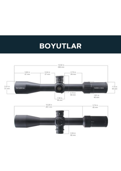 Taurus 4-16X44 Hd Ht Sfp Tüfek Dürbünü