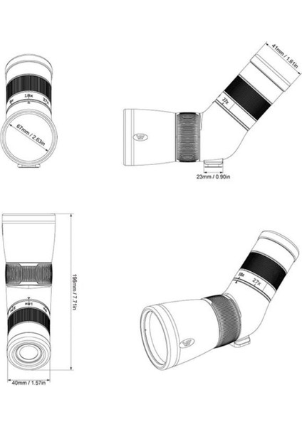 Vectoroptics Paragon 9-27X56ED Ultra Kısa Gozlem Durbunu - Mını Spottıng Scope Scss-11