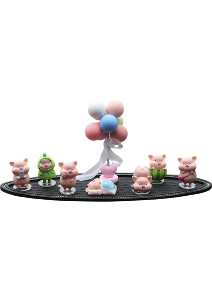 Mini Domuz Figürleri Paneli Süslemeleri Dolap Raf Balon (Yurt Dışından)