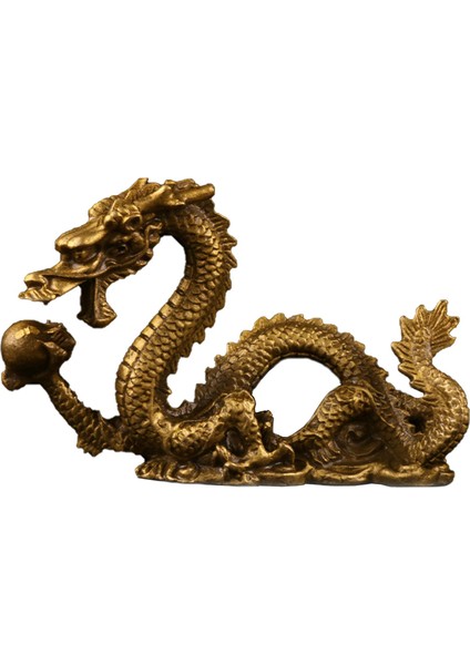 Pirinç Heykelcik Eve Taşınma Sanatı Ev Dekoru Masaüstü Ofis Ejderha Dövmesi S (Yurt Dışından)