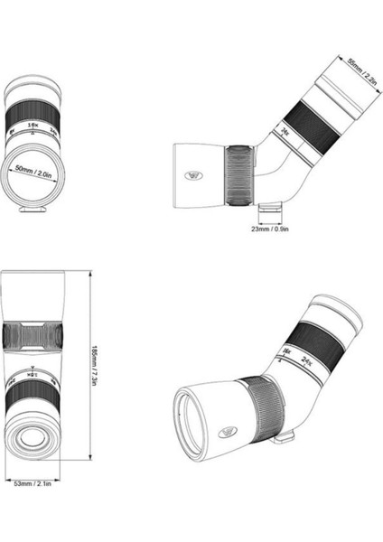 Vectoroptics Paragon 8-24X50ED Ultra Kısa Gozlem Durbunu - Mını Spottıng Scope Scss-10
