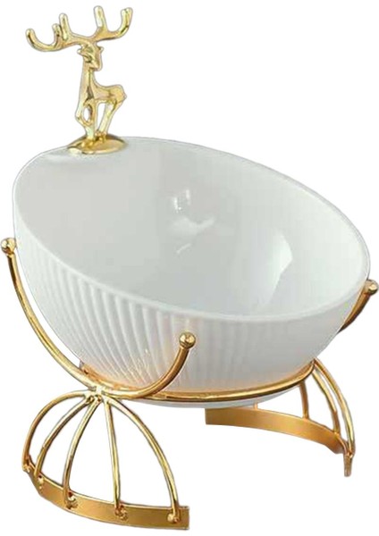 Üstü Düğün Için Geyik Depolama Tepsi Heykeli (Yurt Dışından)