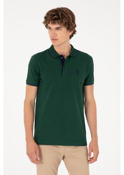 Erkek Koyu Yeşil Tişört Basic 50284631-VR079