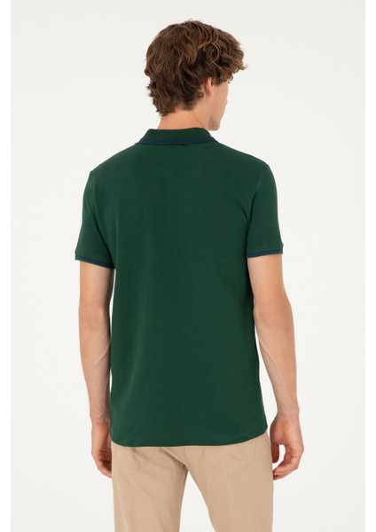 Erkek Koyu Yeşil Tişört Basic 50284631-VR079 indirimleri