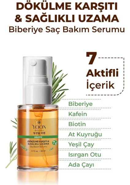 Saç ve Saç Derisi Onarıcı Serum - Keratin - Kolajen - Biberiye ve 7 Aktifli Saç Bakım Kompleksi - 2'li Set