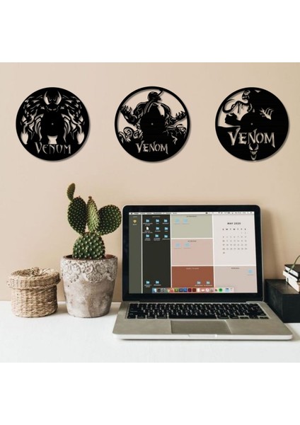 Venom 3.lü Duvar Süs Dekoru. Ahşap Lazer Kesim Duvar Tablo . Hediye Olarak Mükemmeldir indirimleri