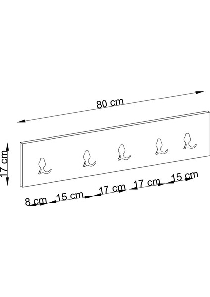 5li Askılık 80 Cm Ceviz modelleri
