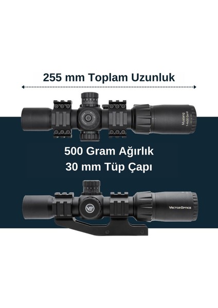 Vector Optıcs Mustang Genıı 1-4X30 Sfp Tüfek Dürbünü