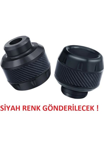 Motosiklet ,scooter Ön Teker Koruma Takozu Karbon Detaylı (Siyah Renk) 16 mm Millere Uygun