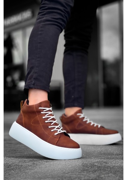 LE10 Bağcıklı Erkek Yüksek Taban Taba Cilt Spor Bot fiyatları