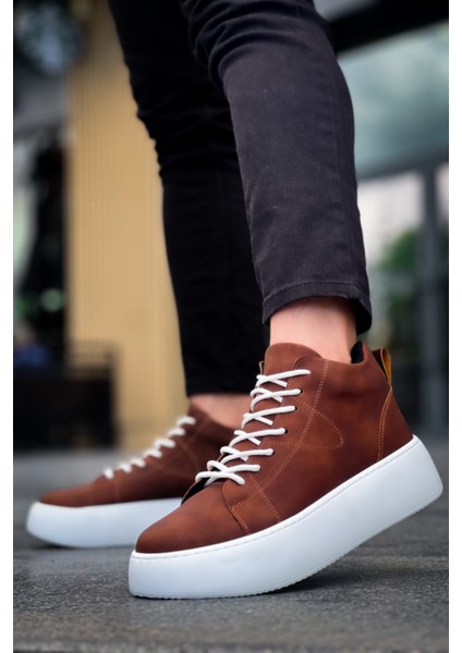 LE10 Bağcıklı Erkek Yüksek Taban Taba Cilt Spor Bot indirimleri