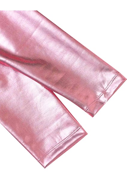 Kız Çocuk Pembe Metalik Parlak Tayt Dar Paça Orta Kalınlık ile Şık Tasarım fırsatları