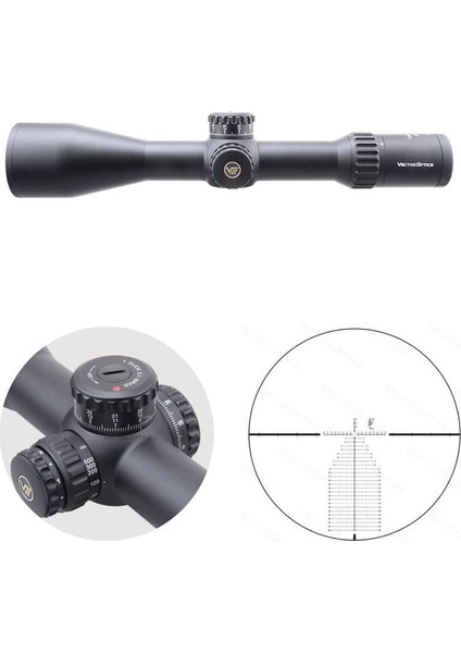 Continental X6 4-24X56 Mbr Ffp 34MM Uzun Mesafe Yivli Tüfek Dürbünü