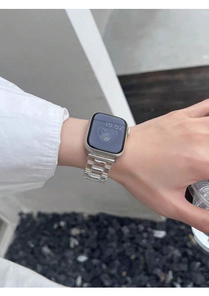 Apple Watch Için Uyumlu Hologram Şeffaf Baklalı Kordon 38 mm 40 mm 41 mm Uyumlu indirimleri