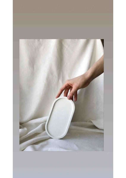 MelttCandle Dekoratif Oval Sunumluk Tepsi