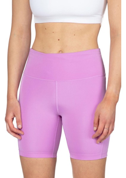 Epic Fast Women's Running Shorts Tayt 3 Cepli Biker Tayt Şort Lila