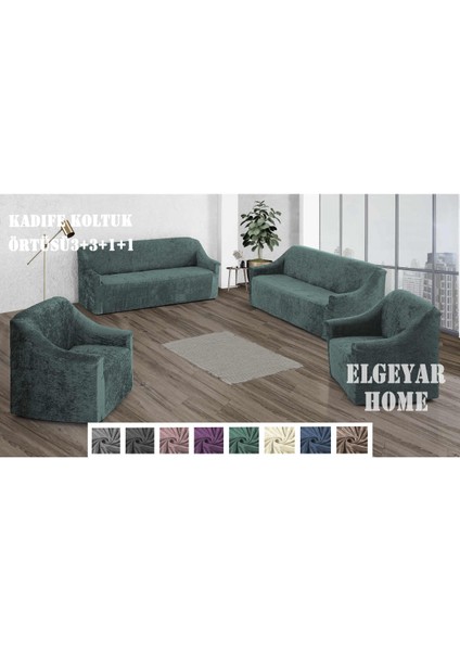 Kadife Koltuk ,Kanepe,Çekyat Örtüsü,Koltuk Kılıfı 3 3 1 1