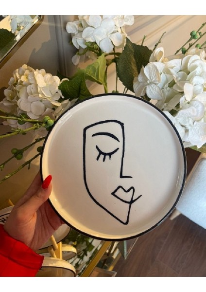 Face Seramik Pasta Tabağı 20 cm Desen2