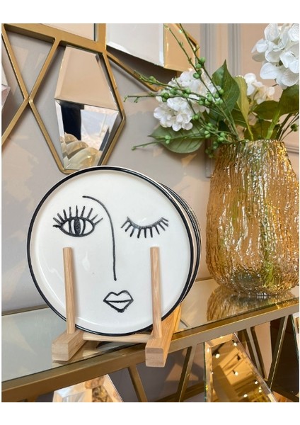 Face Seramik Pasta Tabağı 20 cm Desen2
