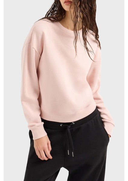 Pamuklu Regular Fit Bisiklet Yaka Sweat Bayan Sweat 6DYM70 Yjeez 14BQ