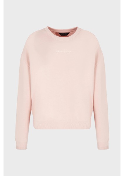 Pamuklu Regular Fit Bisiklet Yaka Sweat Bayan Sweat 6DYM70 Yjeez 14BQ