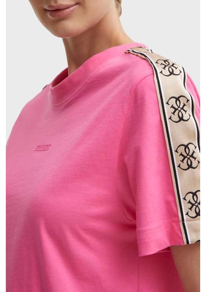 Britney Logolu % 100 Pamuk Bisiklet Yaka Crop T Shirt V3RI08I3Z14 Bayan T Shirt V3RI08 I3Z14 G65E