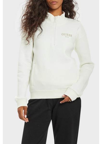 Midge Sweat Pamuklu Regular Fit Fermuarlı Dik Yaka V4BQ18KCHX0 Bayan Sweat V4BQ18 Kchx0 G042