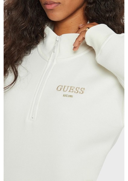 Midge Sweat Pamuklu Regular Fit Fermuarlı Dik Yaka V4BQ18KCHX0 Bayan Sweat V4BQ18 Kchx0 G042