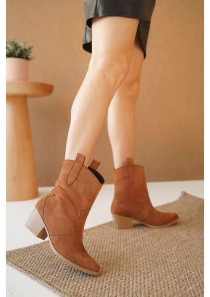 Kadın Lover Kovboy Bot Taba Süet indirimleri