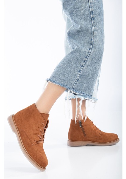 Jason Taba Süet Bağcıklı Şeffaf Taban Detaylı Kadın Bot modelleri