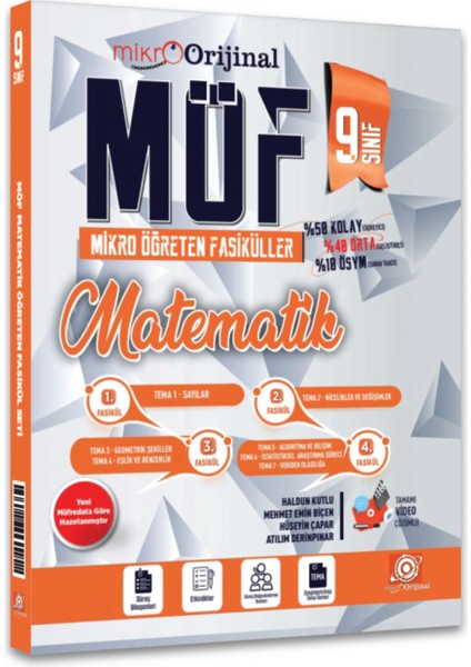 Mikro Orjinal 9. Sınıf Matematik (Möf) Mikro Öğreten Fasiküller