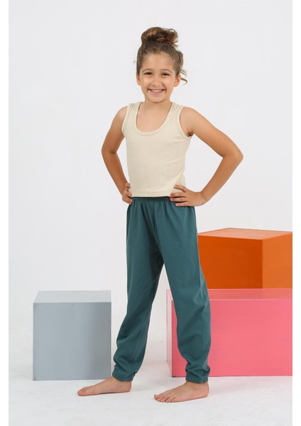 Kız Çocuk Sıfır Kol Ten Rengi Penye Pijama Takım 20433 indirimleri